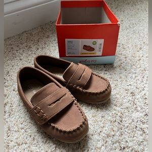 Toddler boys brown loafer shoes, size 10 - excellent condition